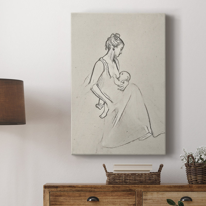 Winston Porter Vintage Sketch LXXVII -Gallery Wrapped Cavas | Wayfair